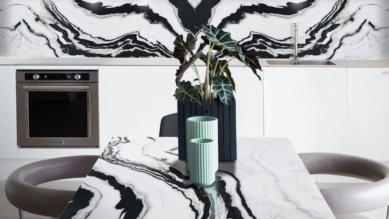 Embrace Bold Design Trends with Panda Marble: The Striking Statement Material for Modern Interiors