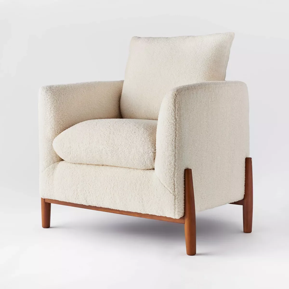 Elroy Accent Chair with Wooden Legs