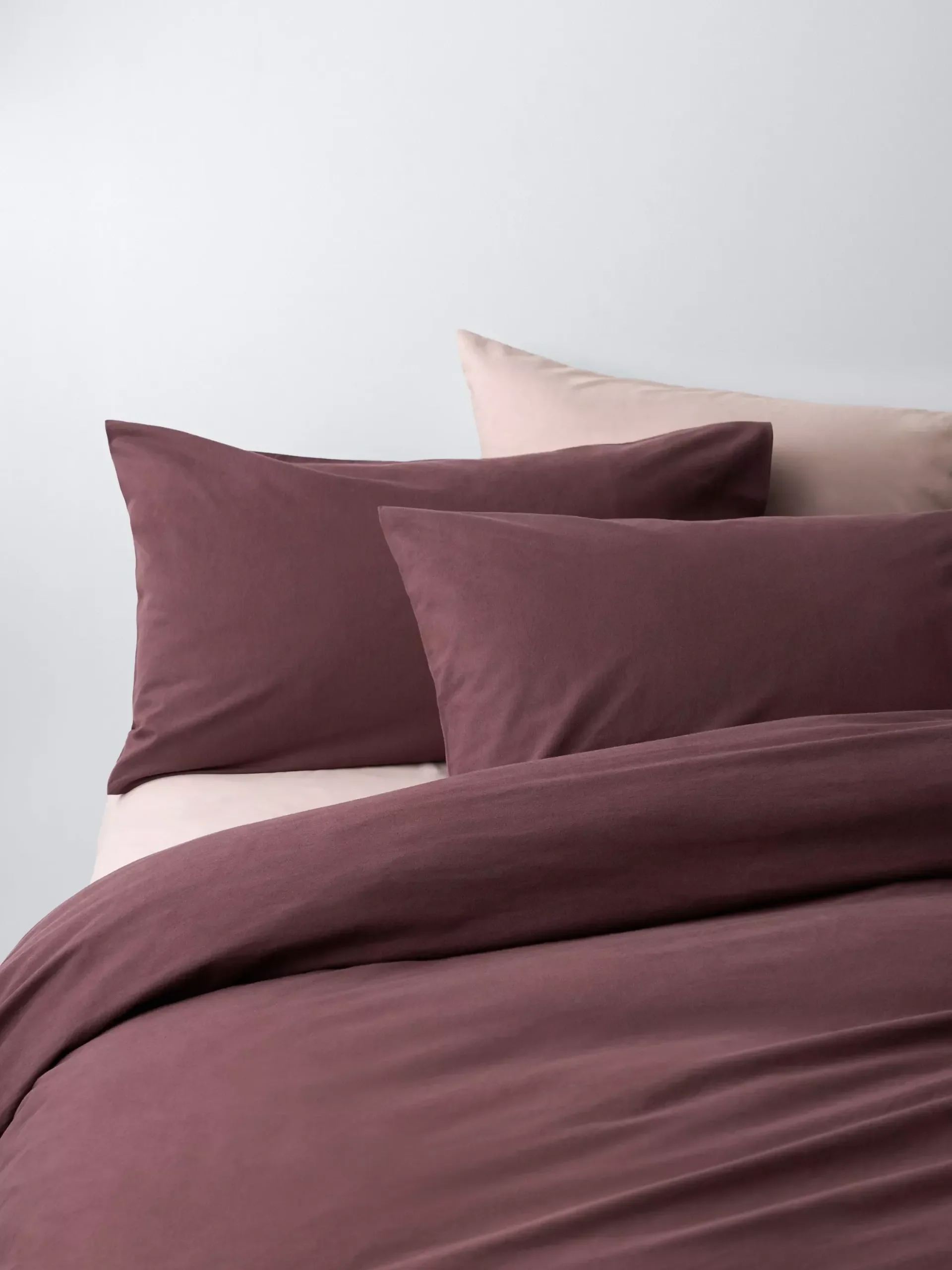 John Lewis Warm & Cosy Brushed Cotton Duvet Cover Set, Nordic Blue
