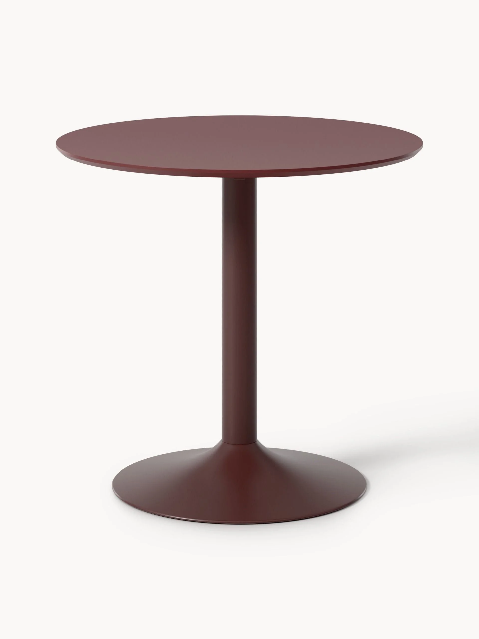 Round Dining Table Menorca, in Various Sizes – Ø 80 Cm – Matt Wine Red