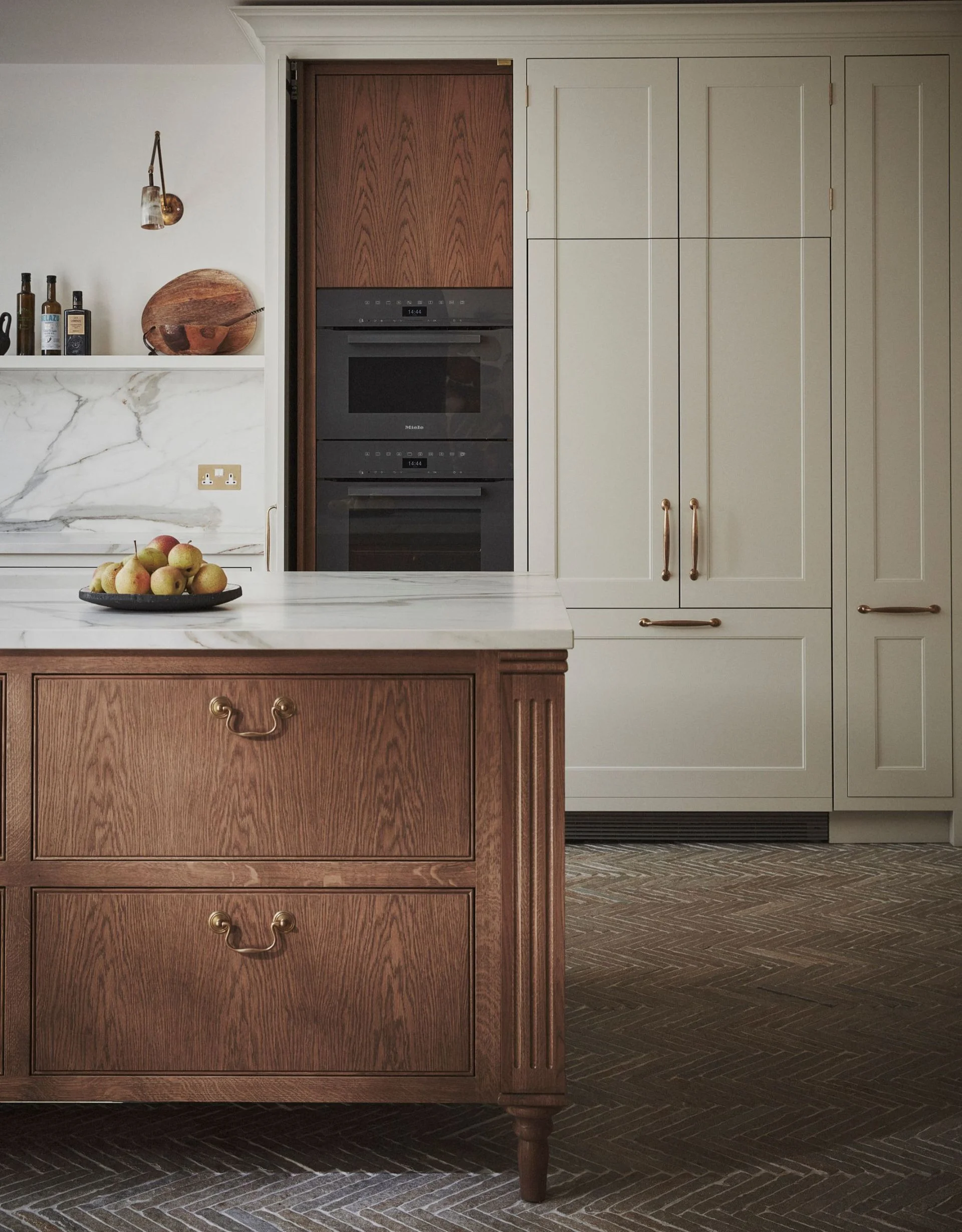 A modern kitchen with personalized decor elements