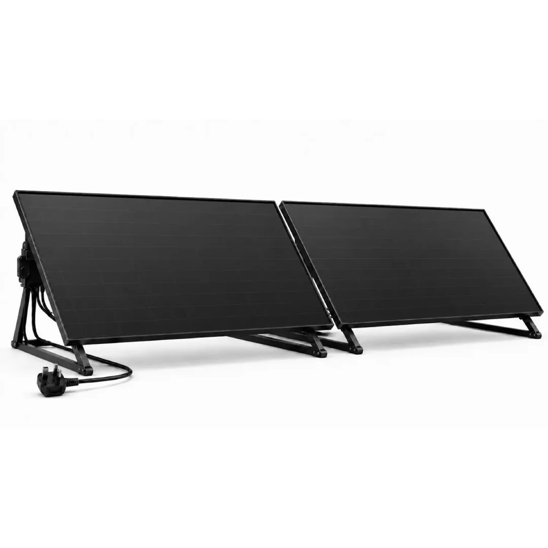 two plug-in solar panels