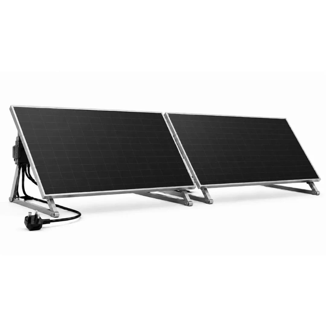 two plug-in solar panels