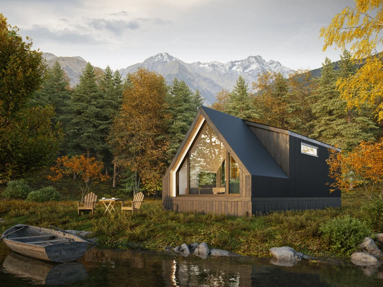 Compact A-Frame Bunkhouse Redefines Family Camping with Smart Design