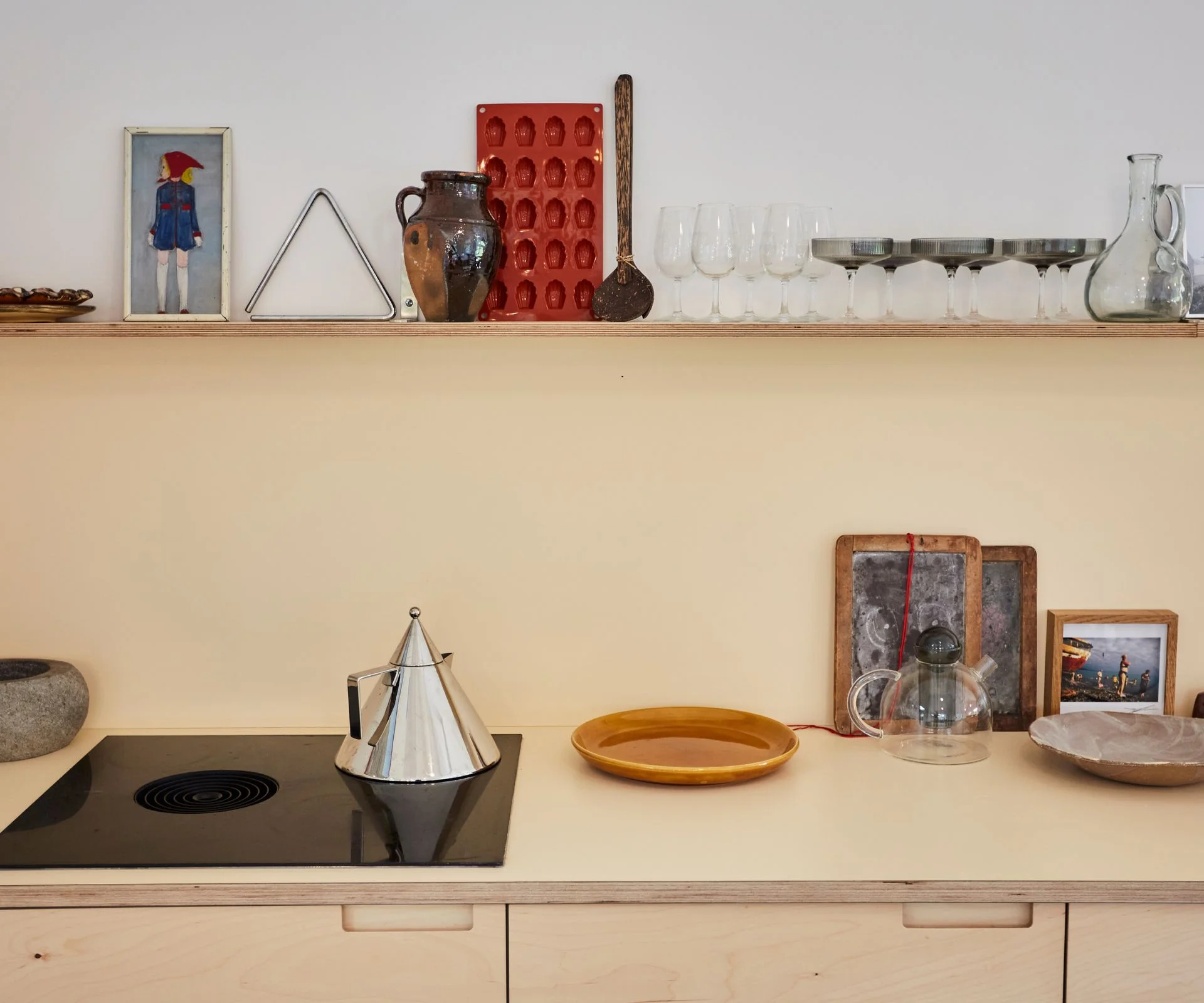 plywood kitchen cabinets, shelving and worktop