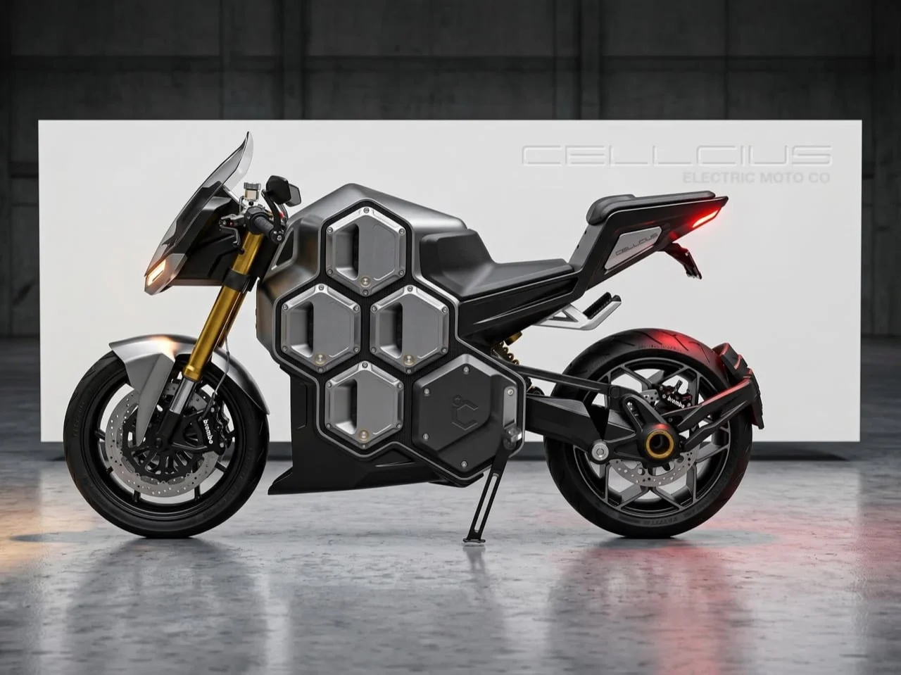 This Electric Superbike Wears Its Battery Like a Honeycomb