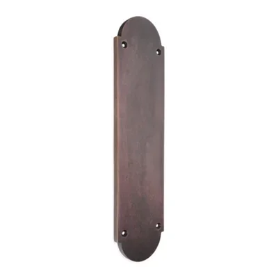 Spira Brass Victorian Finger Plate - Half Round 300mm Aged Bronze