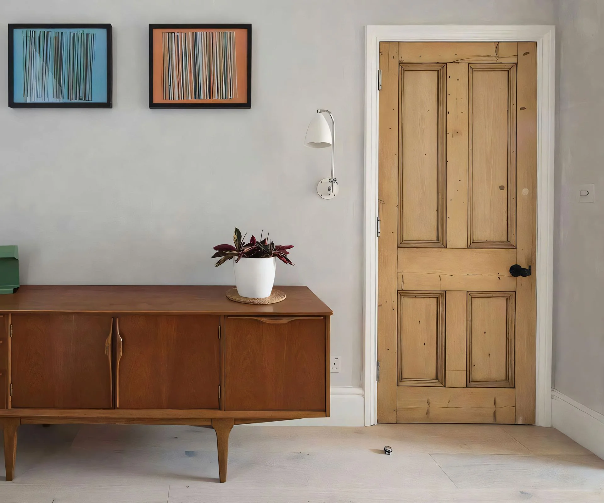 four panel pine internal door