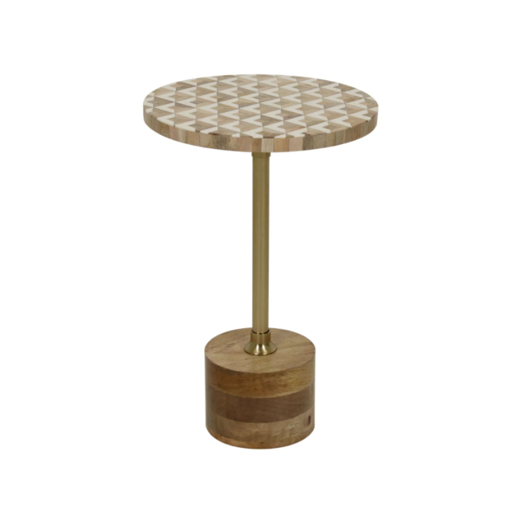 Mixed materials side table