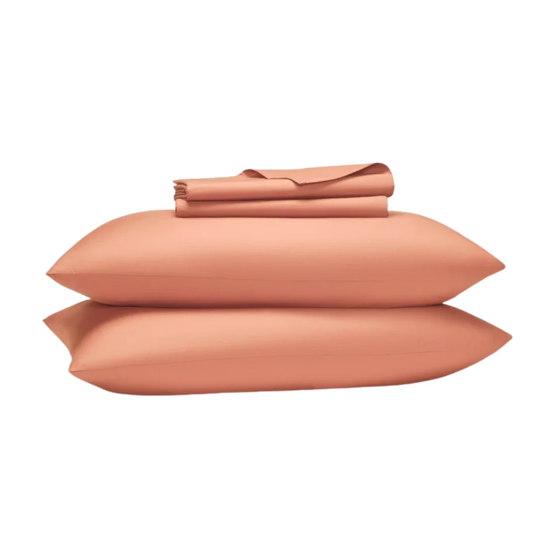 Brooklinen, Classic Percale Core Sheet Set in Coral