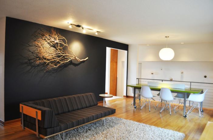 black and white accent wall ideas