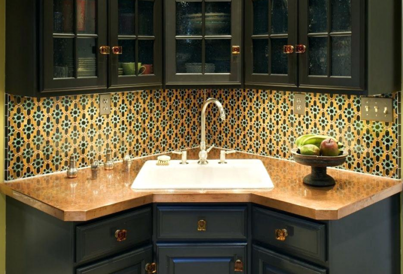 Brown and White kitchen sink picture Brown and White kitchen sink