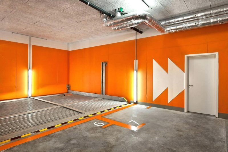Bold Orange Garage Ideas