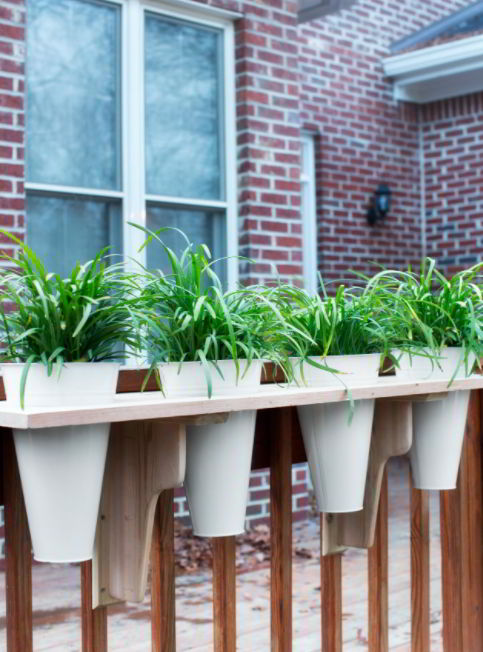 deck rail planter box ideas Hanging on The Railing