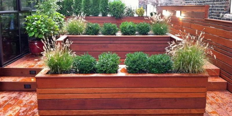 planter ideas for grilling deck rails Multi Boxes Planter