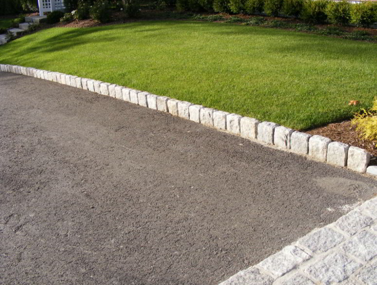stone driveway edging ideas