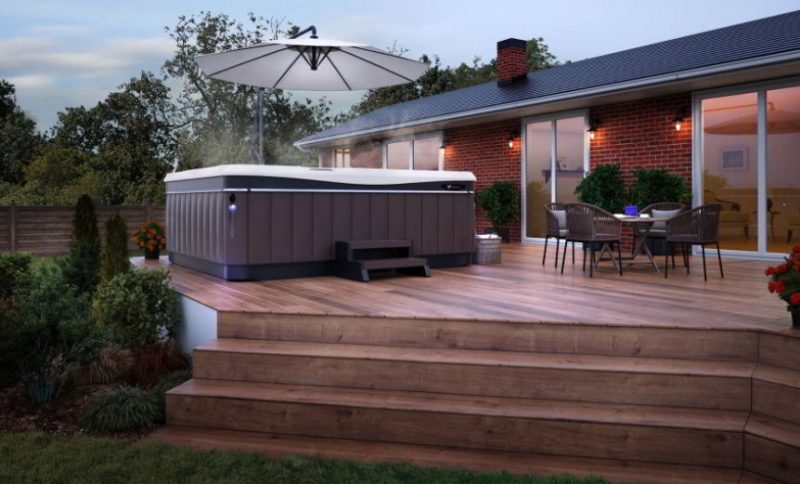 Hot Tub Deck Ideas Image Hot Tub on an Elevated Deck