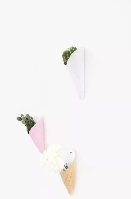 DIY Ice Cream Cone Wall