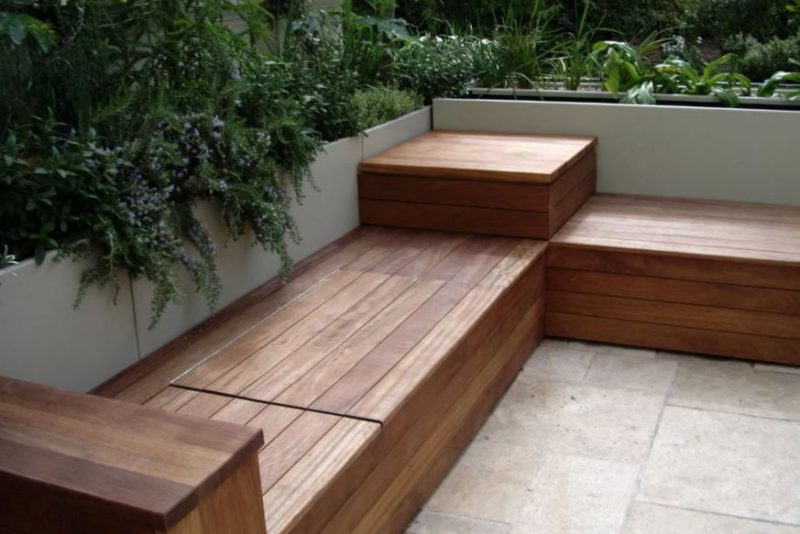 L-Shape Storage Deck Ideas