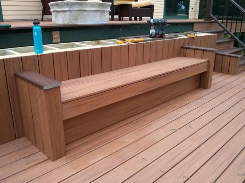 Bench with Multi-Level Deck
