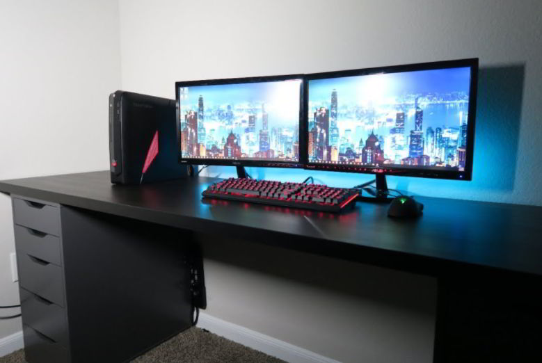 Black Linnmon with Double-Sided Drawers