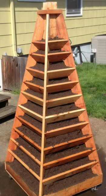 Pyramid Wooden Planter Design