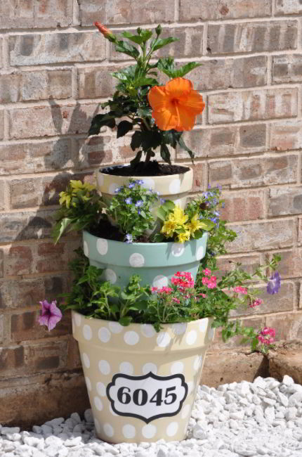 Stacked Flower Pot Design