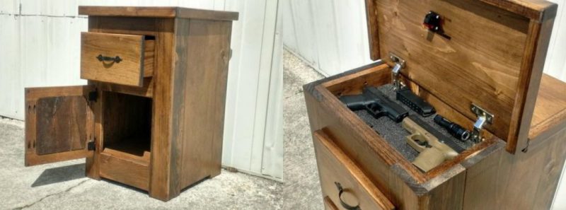 Gun Compartment Vintage Nightstand