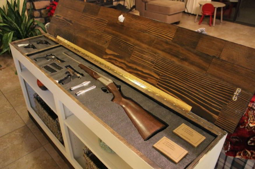 living room furniture that hides guns
