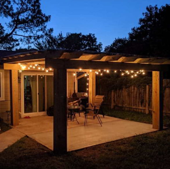 wood patio awning design