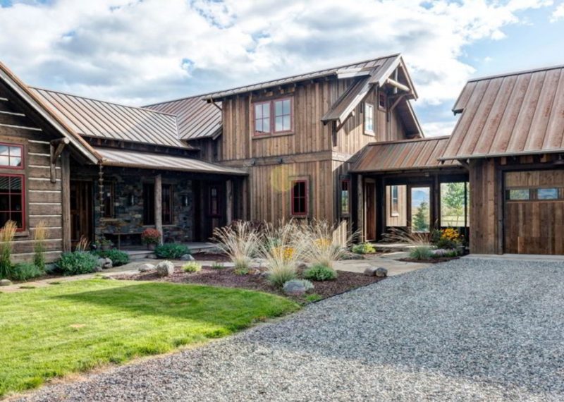 Unique metal house that looks rustic