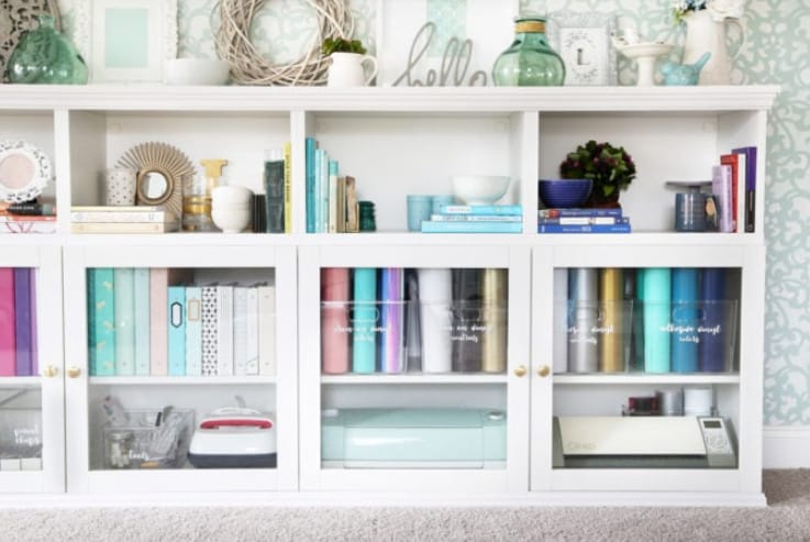 Cabinet cricut storage