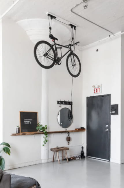 Ceiling storage for bike