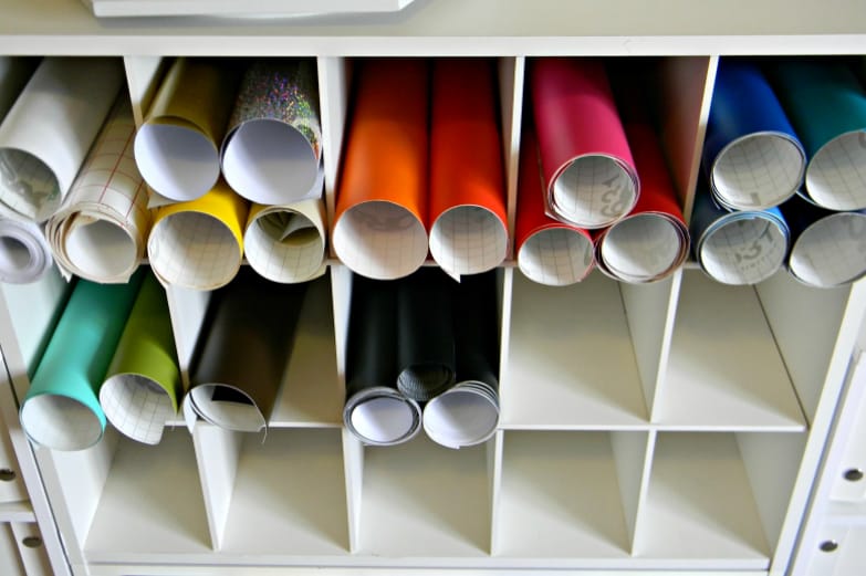 DIY Cricut Vinyl Storage Ideas