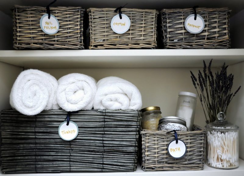 Rustic Wicker Blanket Storage Basket