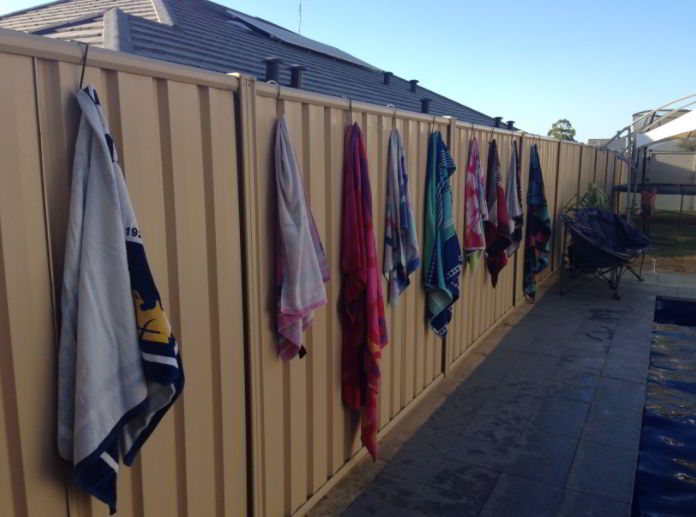 pool towel storage ideas
