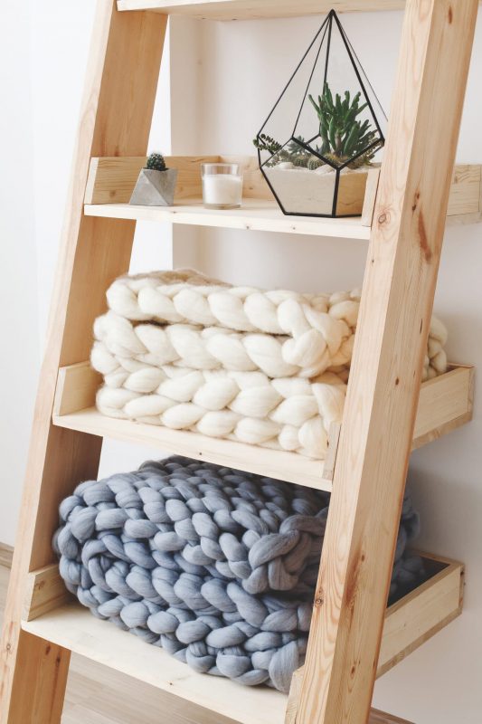 Wooden Ladder Storage