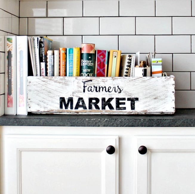 Wooden basket storage