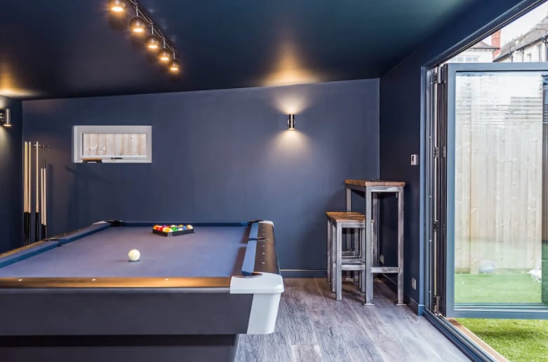 Game Room with Pool Table