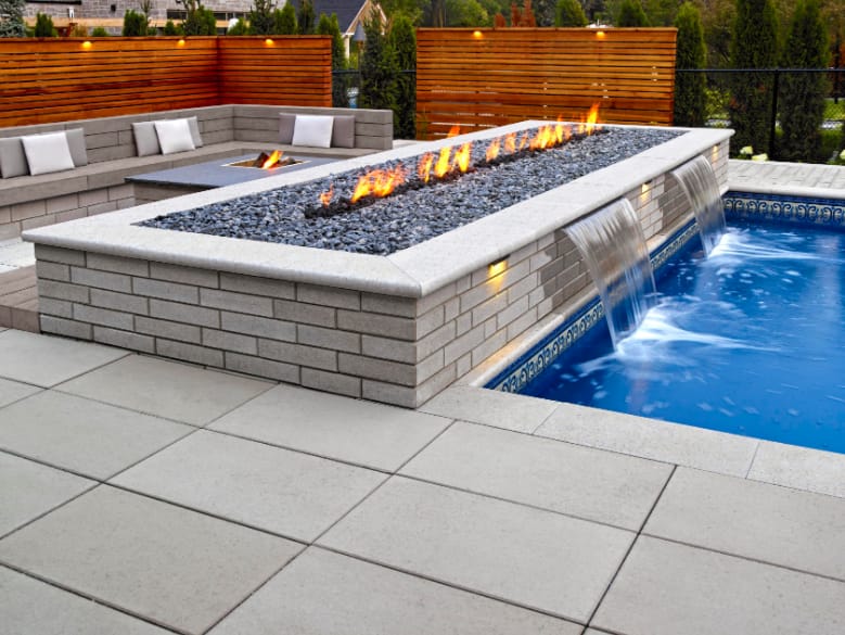 inground pool retaining wall ideas
