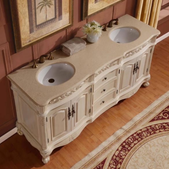 Unique Double Sink for Vintage Bathroom