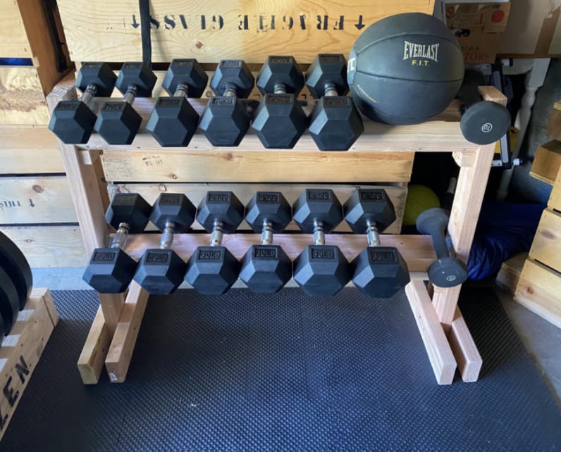 DIY Dumbbell Rack Ideas