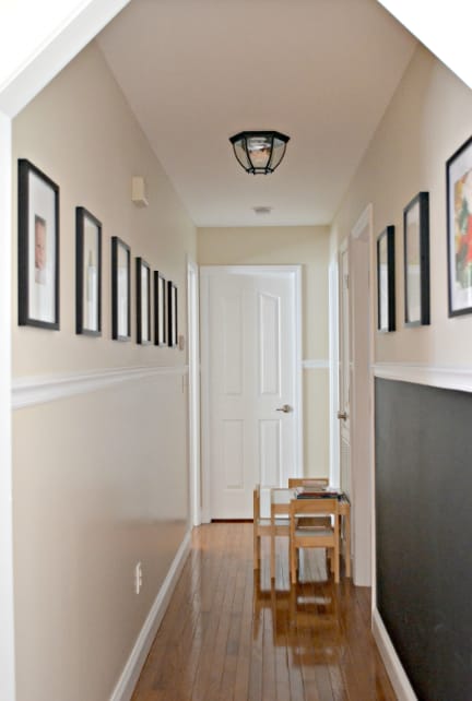 High Chair Rail Ideas for Hallway with Chalkboard - GRIP ELEMENTS