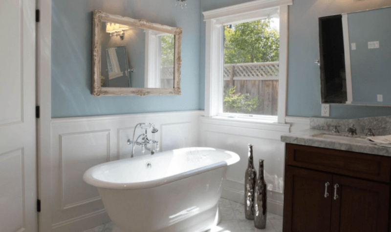 standard chair rail height bathroom