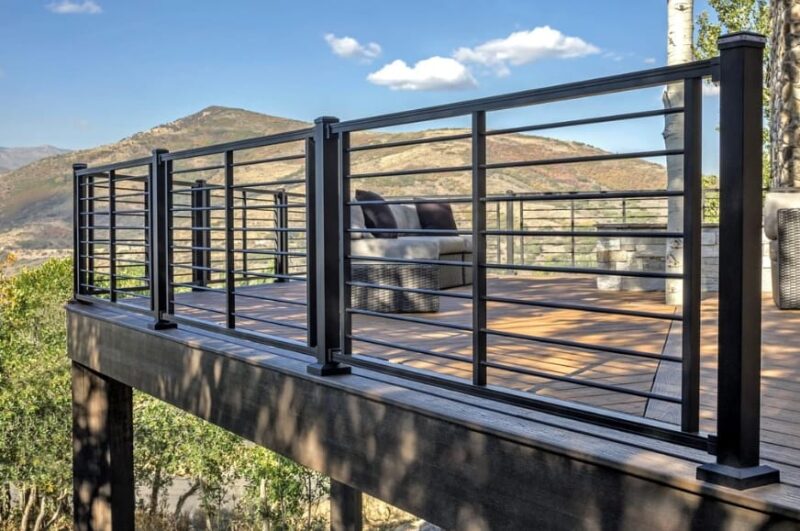 types of wood deck railings