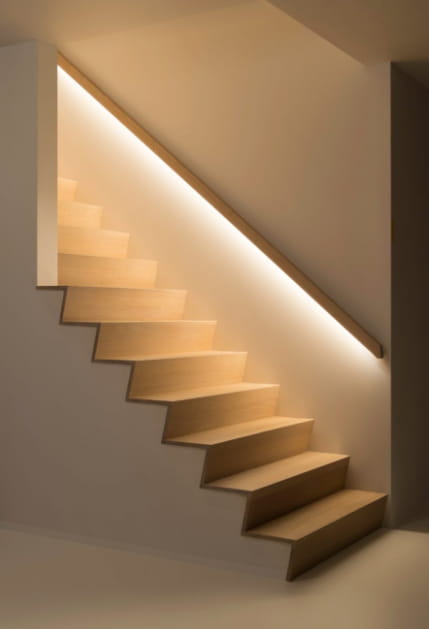 Basement Stair Lighting Ideas LED on The Banister basement staircase lighting ideas