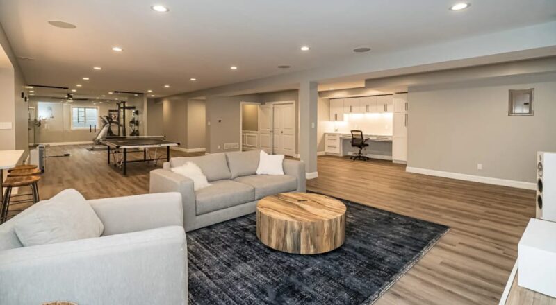 Open Plan Raised Ranch Basement raised ranch backyard ideas