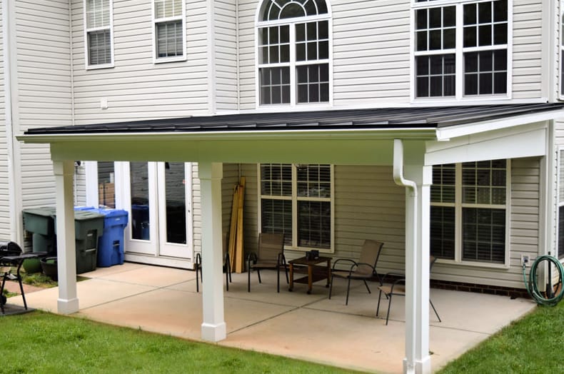 types of back porch roofs