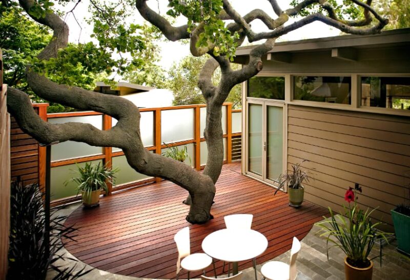 Glass Privacy Screen for Modern Patios