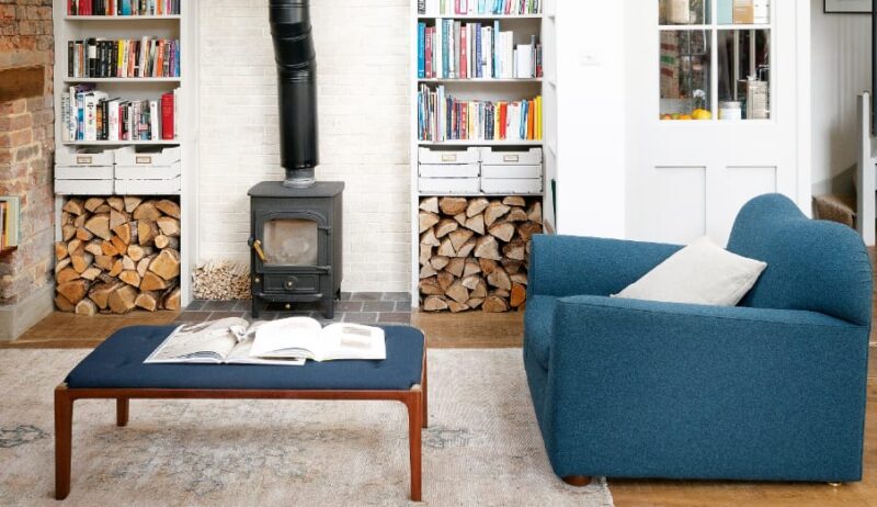 Simple Wood-burning Fireplace